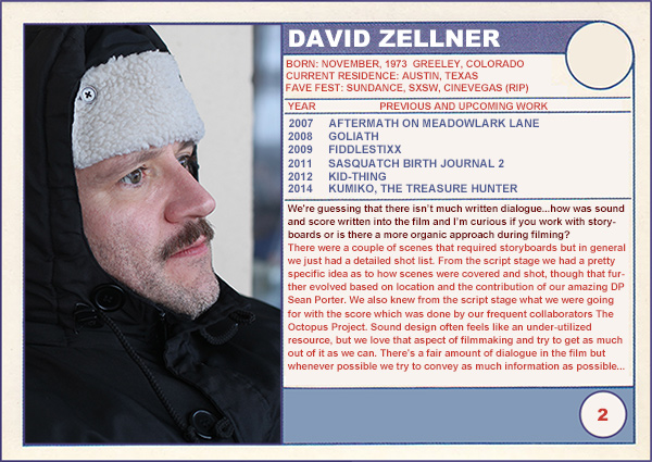 2014 Sundance “Trading Cards” Series: #2. David Zellner 
