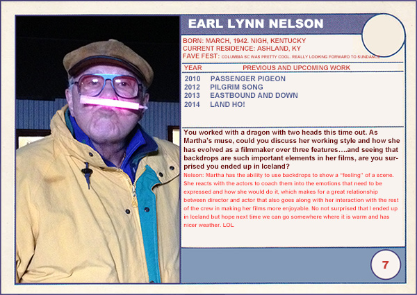 2014 Sundance "Trading Cards" Series: #7. Earl Lynn Nelson (Land Ho!)