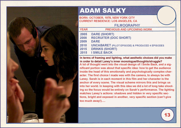 Adam Salky Sundance Trading Card I Smile Back