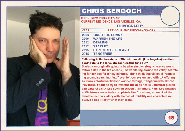 Chris Bergoch (Tangerine) 2015 Sundance Trading Card Series