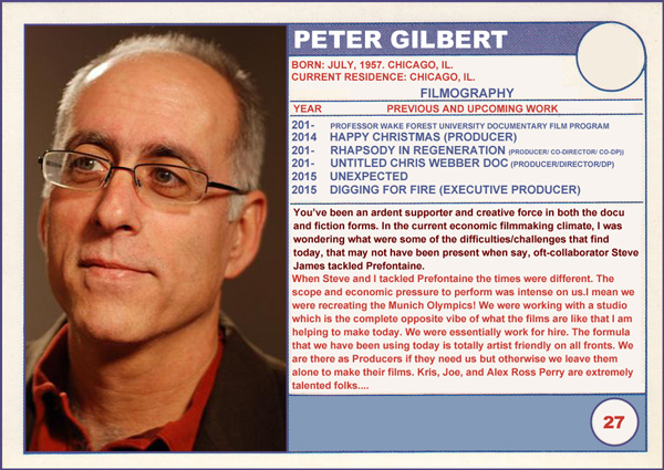 2015 Sundance Trading Card Series: #27. Peter Gilbert (Unexpected)