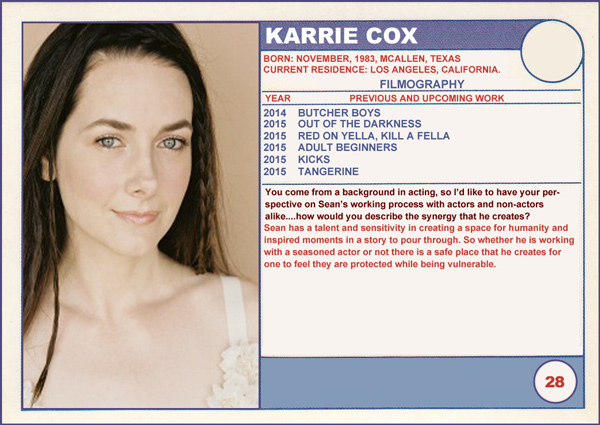 2015 Sundance Trading Card Series: #28. Karrie Cox (Tangerine)