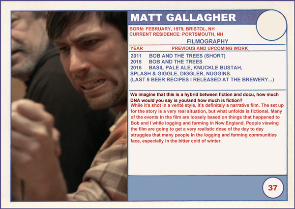 2015 Sundance Trading Card Series: #37. Matt Gallagher (Bob and the Trees)