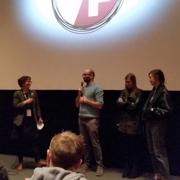 Director Robert Greene and actress Kate Lyn Sheil at the Q&A of Kate Plays Christine