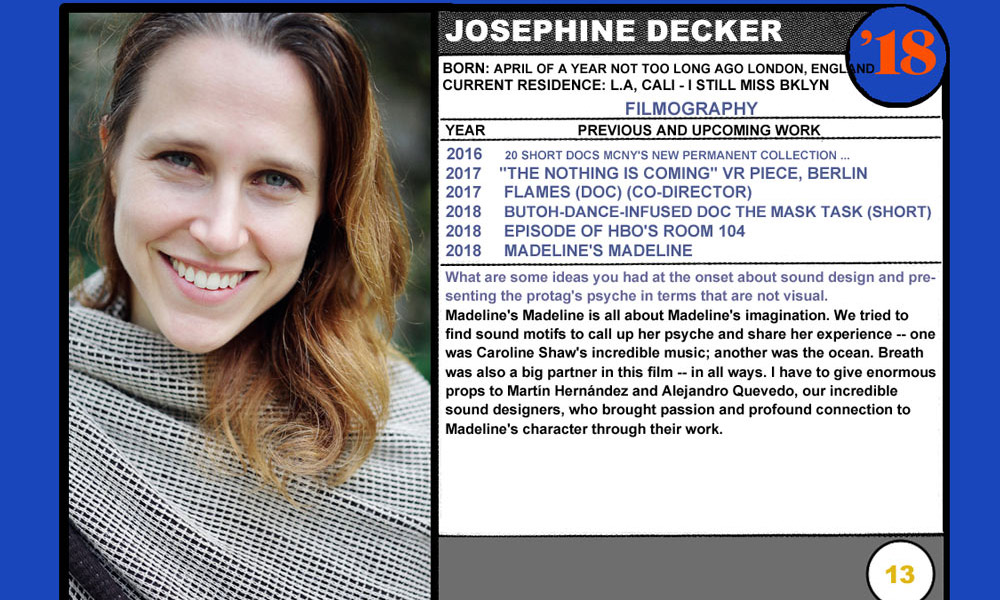 Josephine Decker (Madeline's Madeline)